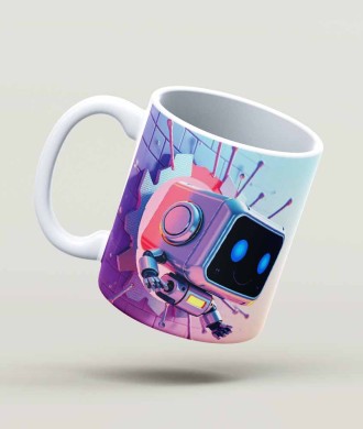 Caneca 3D - Robô Cubico