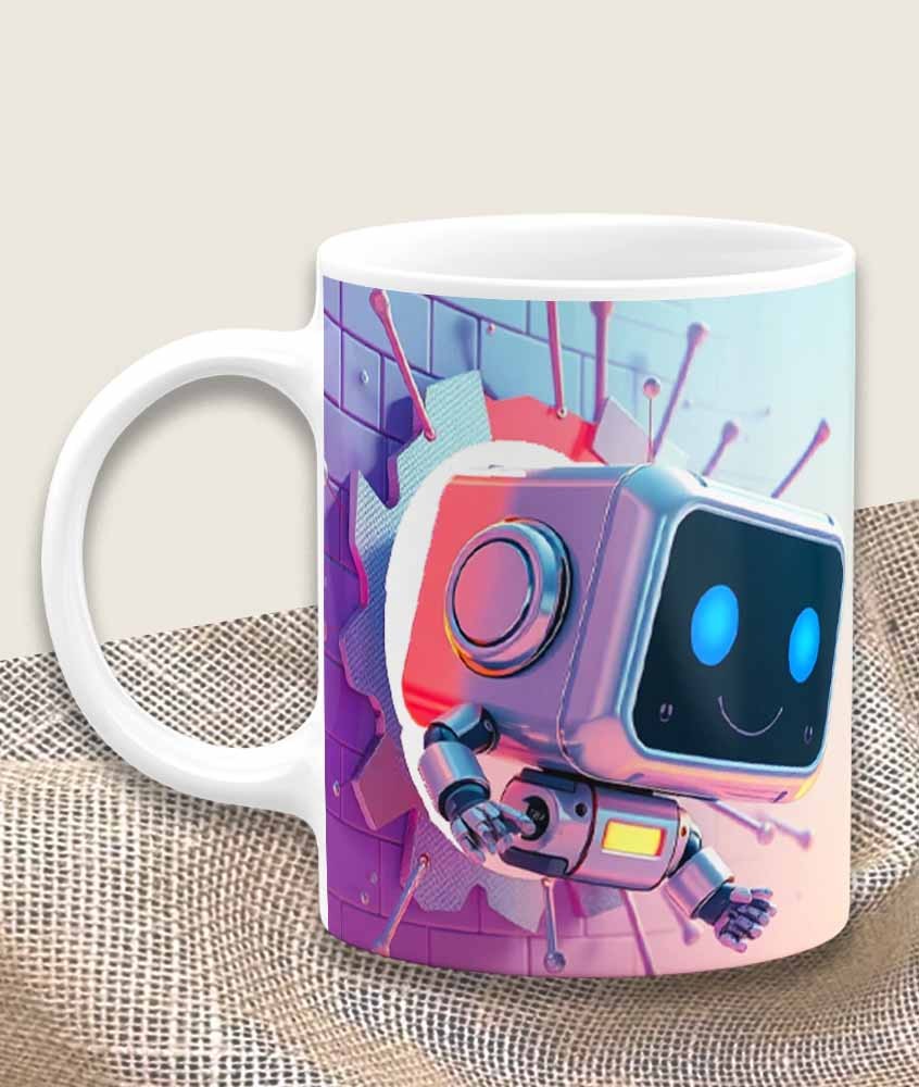 Caneca 3D - Robô Cubico