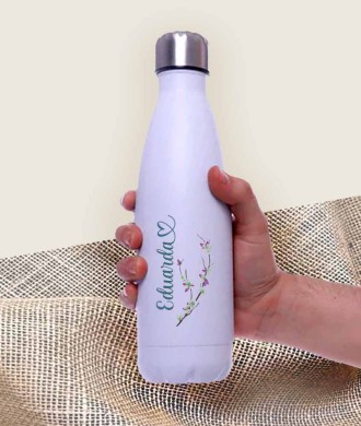Squeeze Garrafa Térmica Inox  Branca 450ml
